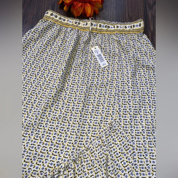 🦋B2G1🦋MAX STUDIO Yellow Peasant Skirt | SMALL | NWT - Picture 7 of 9
